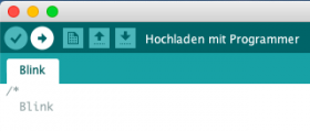 Button zum Hochladen eines Programms in der Arduino IDE.