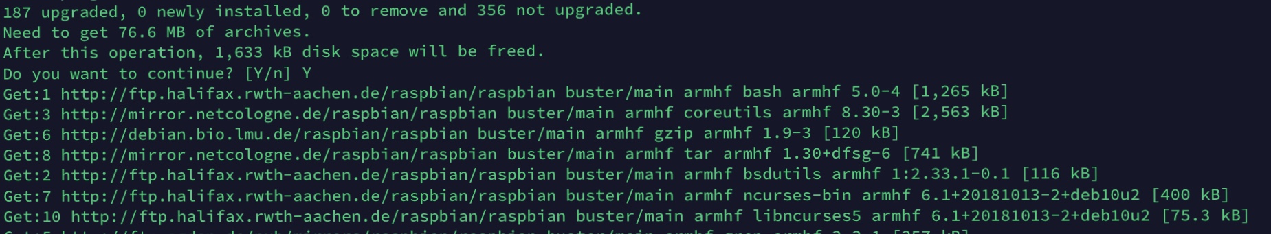 apt-get upgrade Linux Befehl