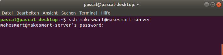 Abfrage des Passworts bei einer SSH-Verbindung unter Linux Ubuntu