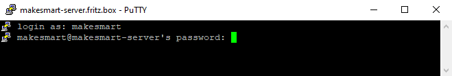 Putty SSH-Client Login
