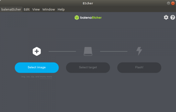 Etcher - Flash OS images to SD cards & USB drives, safely and easily.