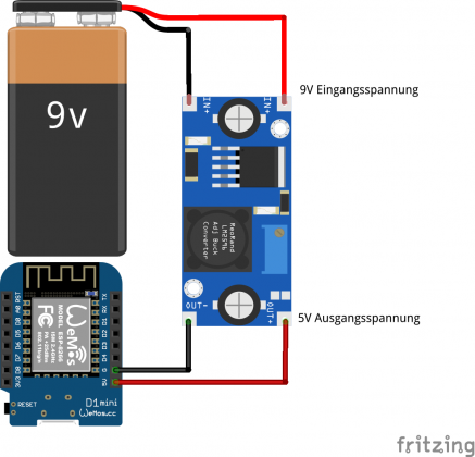 ESP8266: 9V Stromversorgung